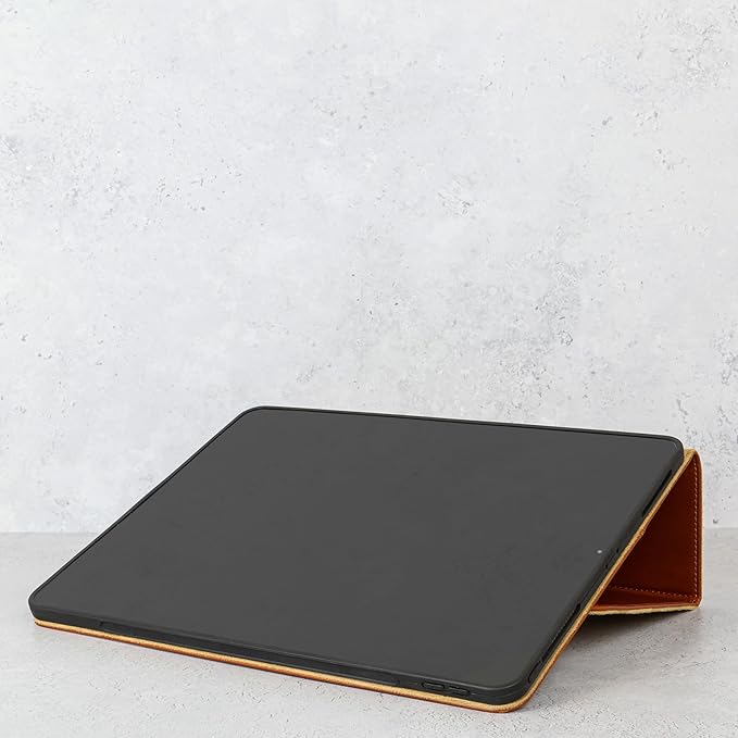 Casemade Real Leather Case Compatible with iPad 10.2” 7th/8th/9th Gen (2019/2020/2021) - Full-Grain Leather Cover, Auto Sleep/Wake, Dual Stand Position (Tan)