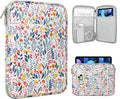 TiMOVO 9-11" Tablet Sleeve Bag for iPad 11-inch A16 2025, iPad 10.9"/10.2"| Air 11 Inch/5th/4th Gen. 10.9", Galaxy Tab A9+/A11Plus 11", Protective Bag with Pocket, Flowers