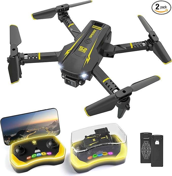 AVIALOGIC Mini Drone with Camera for Kids, Remote Control Helicopter Toys Gifts for Boys Girls, FPV RC Quadcopter with 1080P HD Live Video Camera, Altitude Hold, Gravity Control, 2 Batteries