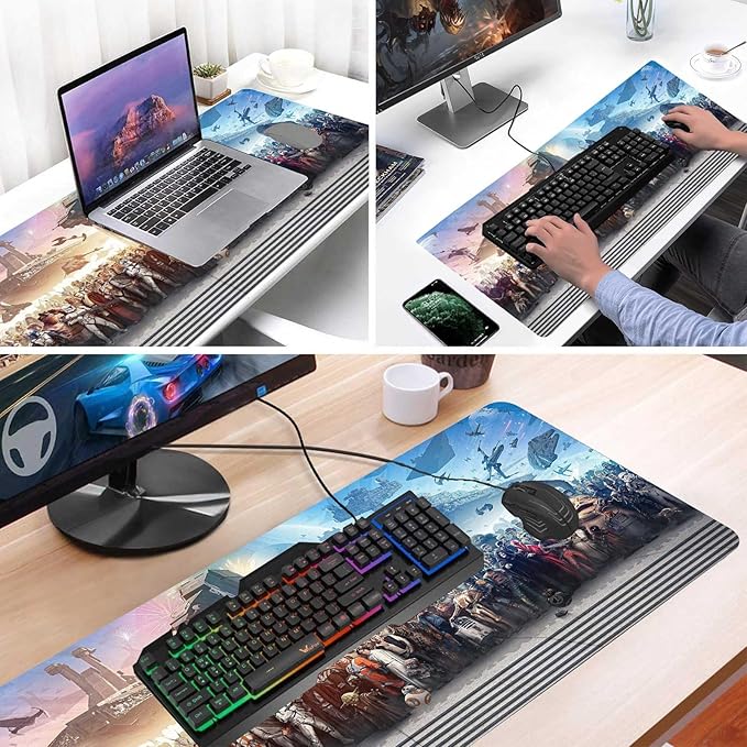 XXL Large Gaming Mouse Pad The Chosen One Custom Desk Pad,Mousepad with Anti-Slip Rubber Base,Stitched Frame Mouse Mat,Portable Desk Mat for Computer Keyboard Mice Laptop & PC,31.5X15.7 Inch