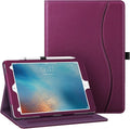 Fintie Case for iPad Pro 9.7 Inch 2016 Release Tablet- [Corner Protection] Multi-Angle Viewing Folio Smart Stand Back Cover with Pocket, Pencil Holder, Auto Wake/Sleep, Purple