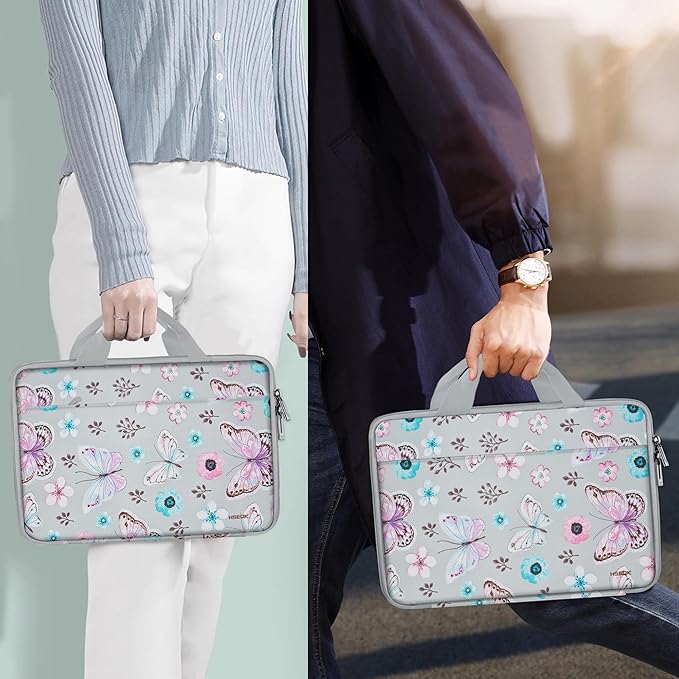 Hseok 13 14 inch Laptop Case Sleeve with Small Case,TSA Computer Handbag Compatible with MacBook Neo/Pro 14 M5/M4/M3/M2/M1,All Models 13.3" MacBook Air/Pro,XPS 13/14,Most 13-14 Notebooks,Butterfly