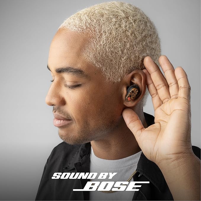 Skullcandy Method 360 ANC Wireless Earbuds, Sound by Bose, Bluetooth Headphones, Premium Noise Cancelling, Up to 40 Hrs Battery, Sweat and Water Resistant, Microphone for iPhone Android - Leopard