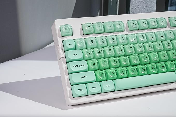 ZORNHER ZH980 Foundation Mechanical Keyboard,95% Green Creamy Keyboard with Number Pad,Girly Gaming Keyboard Full Size,Cute Jelly MOA Round Translucent Clear Keycaps,Creamy Sounding Linear Switches