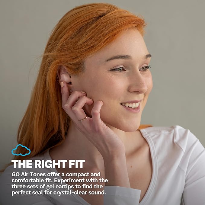JLab Go Air Pop+ Tones True Wireless Earbuds, in Ear Headphones, Bluetooth Earphones, 35H Playtime Ear Buds, Bluetooth Earbuds with Microphone, USB-C Charging Case, Dual Connect, EQ3 Sound, (474 C)