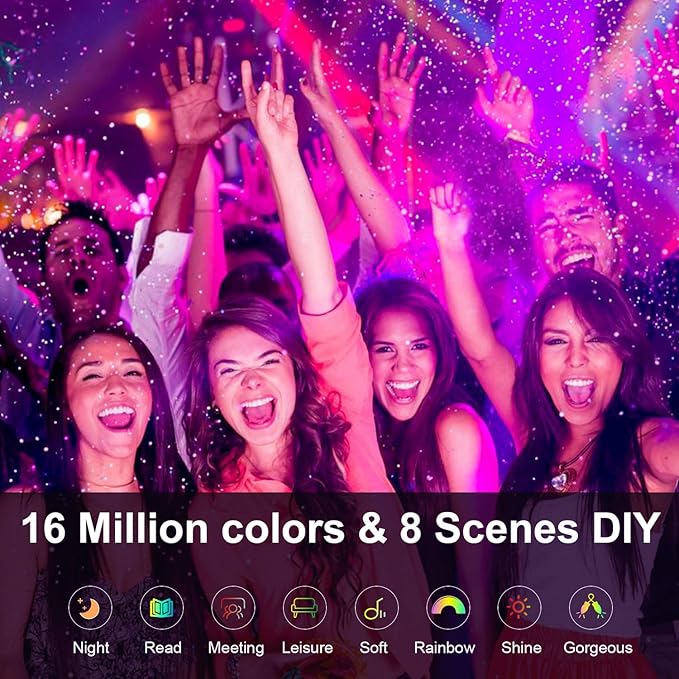 Boxlood Smart Light Bulb Works with Alexa Echo Google Home Siri, RGB Color Changing WiFi Light Bulbs, No Hub Required, Warm White to Cool White, Dimming & Timing, APP & Voice Control,7W A19 E26 6Pack
