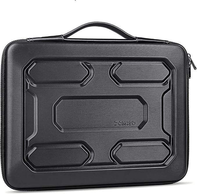DOMISO 14 inch Laptop Sleeve with Handle Shockproof Computer Bag Waterproof EVA Protective Carrying Case for 14" ThinkPad E480/Yoga 920/13.5" Microsoft Surface Book/HP Pavilion 14 Stream 14, Black