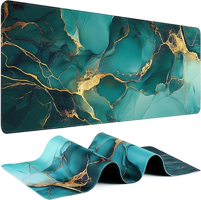Gaming Mouse Pad - (31.5"×11.8") Marble Large Mouse Pads for Desk - Desk Mat for Keyboard and Mouse with Non-Slip Base, Desks Pad Matfor Game/Office & Home