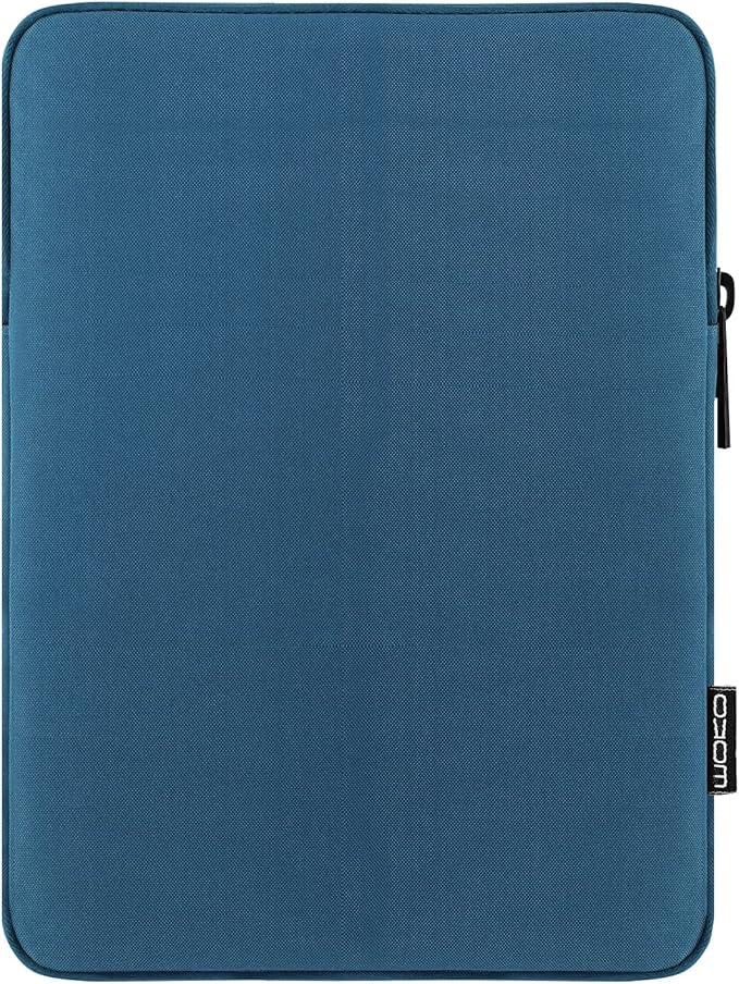 MoKo 13 Inch Tablet Sleeve Fits New 13inch iPad Air M4 2026, iPad Pro M5/M4/Air M3/M2 13", iPadPro 12.9", Galaxy Tab S8+/S9+ 12.4", Polyester Bag Fit with Apple Pencil or Smart Keyboard, Peacock Blue