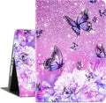 Case for iPad 9th Generation, iPad 8th Generation Case, iPad 7th Generation case, iPad Cases 9th Generation 10.2 inch Multi-Angle View Adjustable Stand Shockproof Auto Wake Sleep, Flower Butterfly