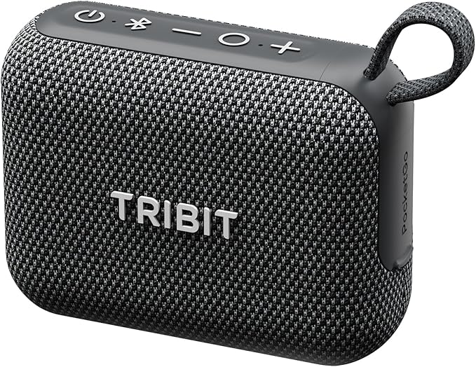 Tribit PocketGo Bluetooth Shower Speaker, IP68 Waterproof/Dustproof, Portable Speaker with 20H Playtime, Wireless, BT6.0, Supports TF Card, Electronics for Travel/Outdoors/Home