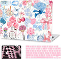 G JGOO Compatible with MacBook Air 13 inch Case 2026 2025-2022 M5 A3449 M4 A3240 M3 A3113 M2 A2681, Hard Shell for MacBook Air 13.6 inch Case + Keyboard Cover +Screen Protector, Pink Blue Collage