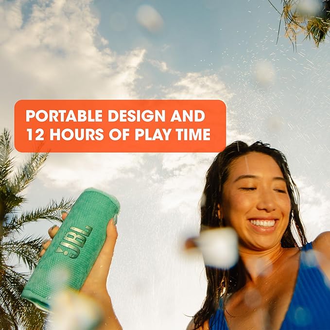 JBL Flip 6 - Portable Bluetooth Speaker, powerful sound and deep bass, IPX7 waterproof, 12 hours of playtime, JBL PartyBoost for multiple speaker pairing for home, outdoor and travel (Camo)