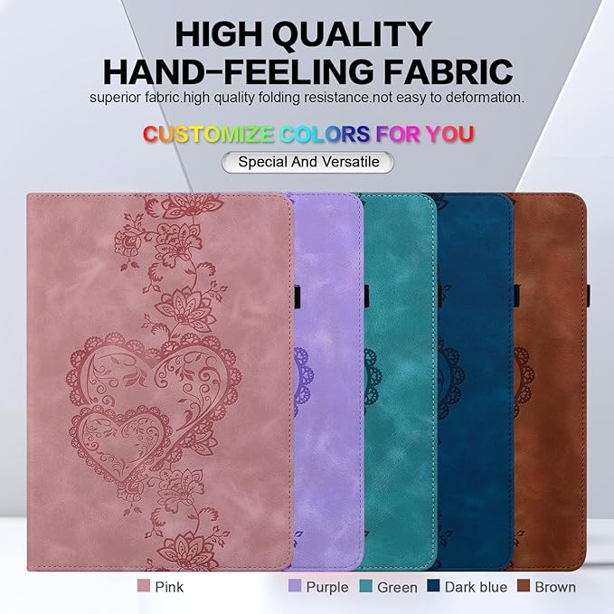 Case for iPad 9th/ 8th/ 7th Generation Case 10.2 Inch (2021/2020/2019 Release), iPad Air 3 2019/ Pro 10.5 2017 with Pencil Holder Flip Wallet Leather Cover - Pink