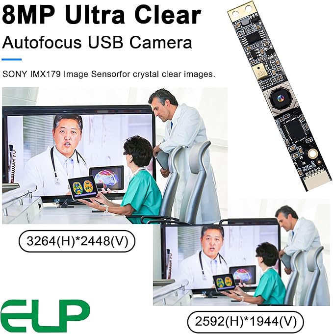 8mp Auto Focus USB Camera with Microphone Mini PC Camera for Computer 4K lightburn Camera for Laser Engraver Mini Strip Webcam Board CCTV USB Surveillance Camera for Raspberry Pi Laptop