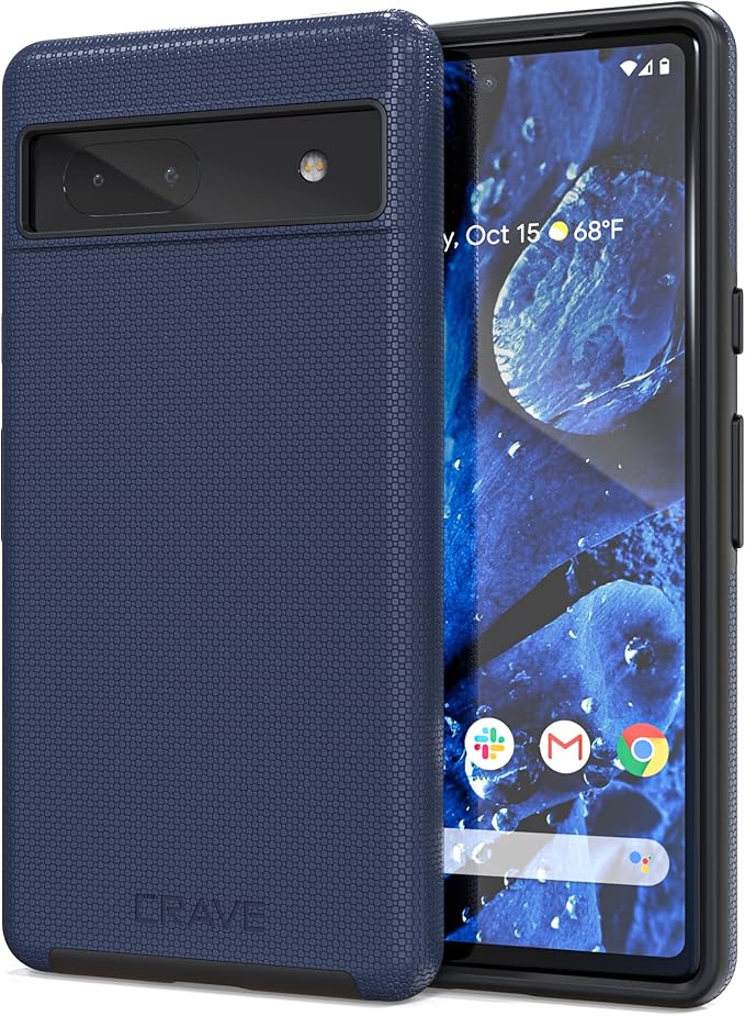 Crave for Google Pixel 7a Case, Shockproof Protection Dual Layer Case for Google Pixel 7a (6.1 inch) - Navy