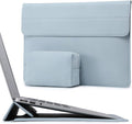 HYZUO 15-16 Inch Laptop Sleeve Case with Stand Feature for MacBook Pro 16 M4/M3/M2/M1 Pro/Max 2025-2019, XPS 15, MacBook Pro 15 2015-2012, Samsung Galaxy Book Flex/Pro 15, Pale Blue