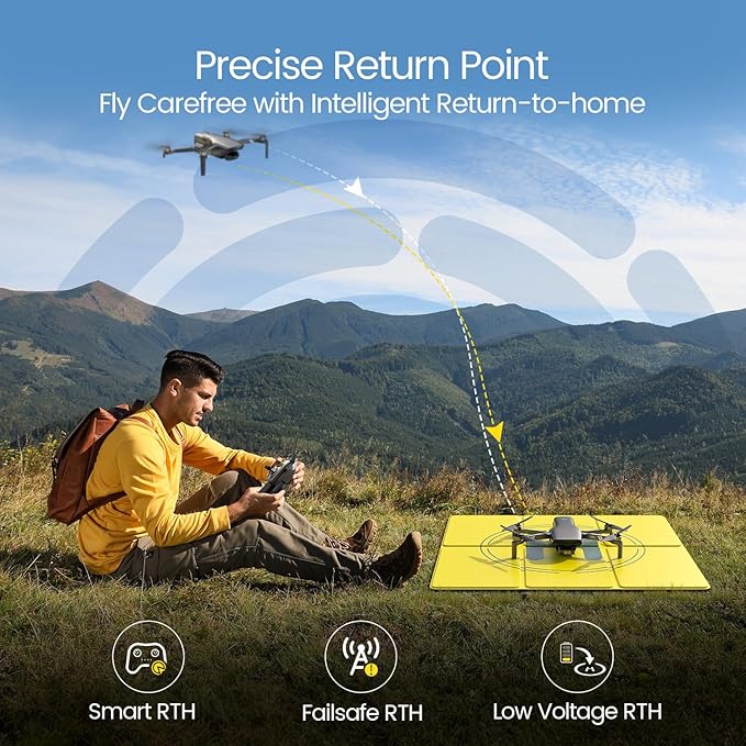 Holy Stone HS900 Drone with Camera for Adults, 3-Axis Gimbal, 8K Photo, 4K/30FPS Video, 20000Ft Transmission, AI Follow Me, Smart Return, QuickShots, Beginner-Friendly