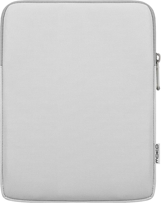 MoKo 9-11 Inch Tablet Sleeve Bag Carrying Case Fits New 11inch iPad Air M4, iPad A16 2025, iPad Pro 11 M4, Air 5/4/3, iPad 10/9/8th Gen, Tab S8/S9 11", Tablet Carrying Case, Gray + White