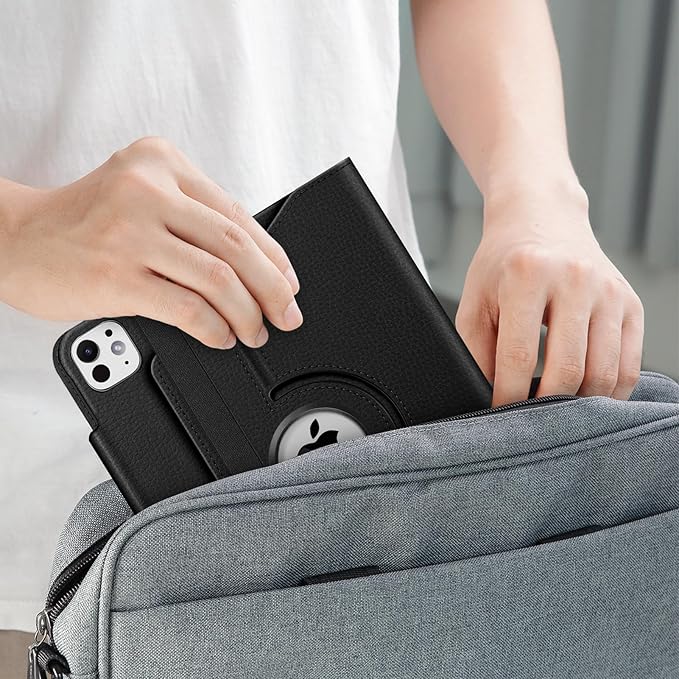 Fintie Rotating Case for iPad Pro 11-inch (M5) 2025 / (M4) 2024 - [Built-in Pencil Holder] 360 Degree Swiveling Smart Stand Protective Cover, Auto Sleep/Wake, Black