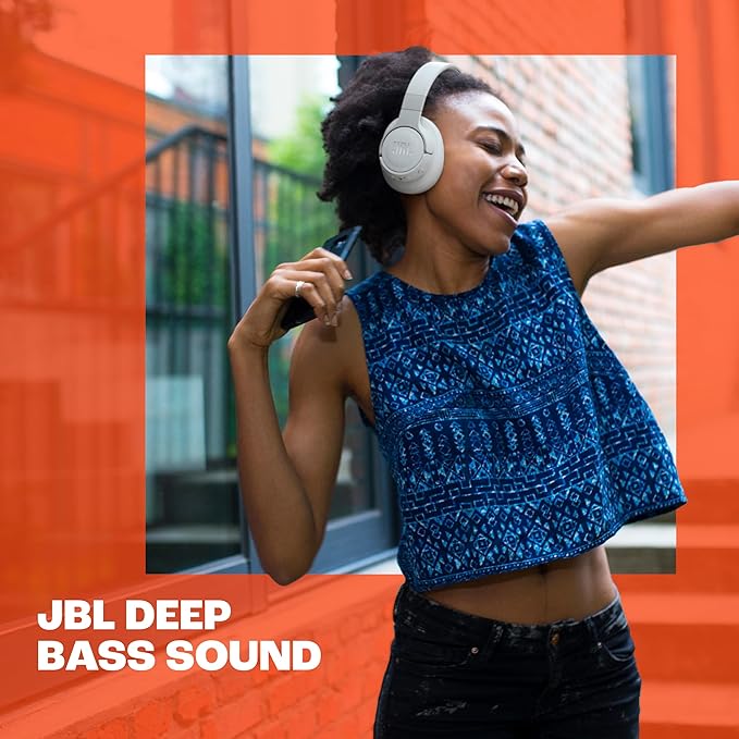 JBL Tune 770NC - Adaptive Noise Cancelling with Smart Ambient Wireless Over-Ear Headphones, Bluetooth 5.3, Up to 70H Battery Life with Speed Charge, Lightweight, Comfortable & Foldable Design (Blue)