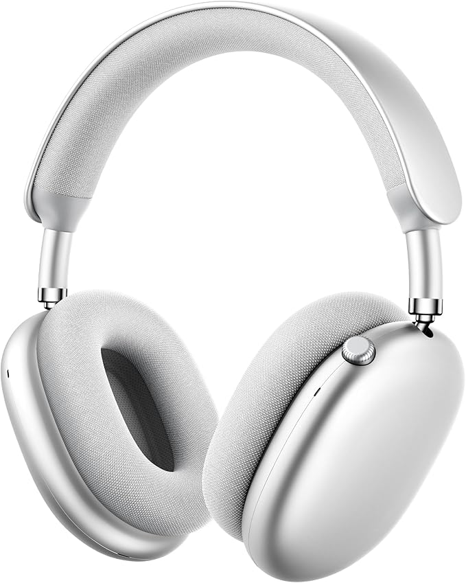 Picun F8 Pro Hybrid Active Noise Cancelling Headphones with Multiple Modes, Wireless Over-Ear Bluetooth Headphones, 140H Playtime, Customizable Sound, Head Tracking,Travel, Office (Silver)