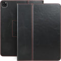 Casemade Real Leather Case Compatible with iPad Air 13-inch M4 (2026), M3 (2025), M2 (2024) / Pro 12.9-inch (4th/5th/6th/Gen)- Full-Grain Leather Cover, Auto Sleep/Wake, Dual Stand Position (Black)