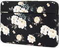 KAYOND 15 inch Laptop Sleeve, Compatible with MacBook pro 15.4 ，MacBook Air 15.4 MacBook pro 16 and 15.6 inch Notebook Computer, Water Repellent Laptop Bag,Shockproof case(15-15.6 inch, Black Peony)