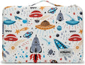 Kinmac 360 Degree Protective Laptop Sleeve Case Bag with Handle for MacBook Air 15 inch and 15 inch-15.6 inch HP Lenovo Dell ASUS Acer Laptop (Spaceship)