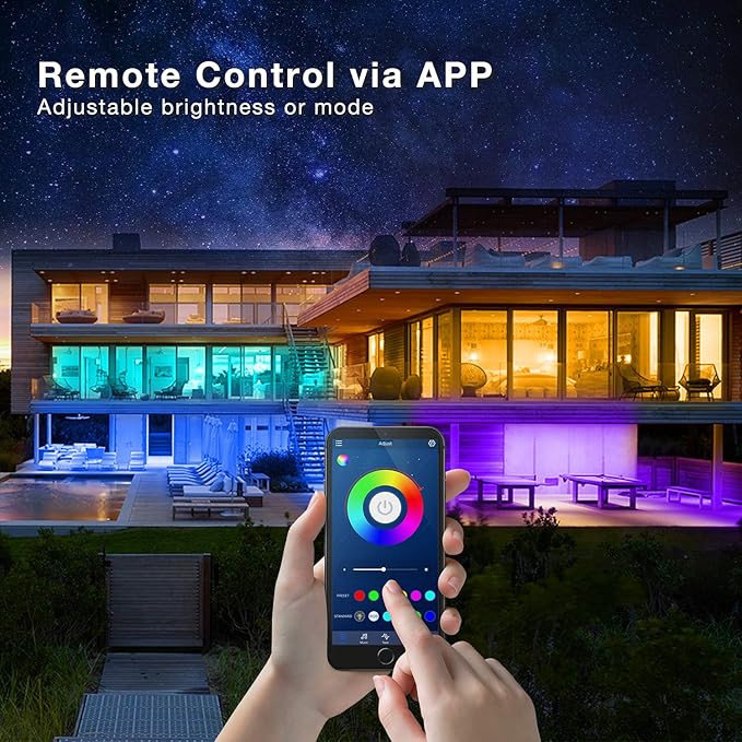 phopollo LED Lights for Bedroom 200ft, Music Sync Color Changing, Smart App Control with Remote, Ultra-Long LED Strip Lights for Party, Home Decoration.