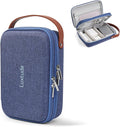 Luxtude Electronic Organizer Travel Case, Double Layer Tech Organizers, Hard Shell Zipper Case for Electronics, Travel Essentials, Blue (External Size 8.5 x 5.9 x 3.1 Inch)