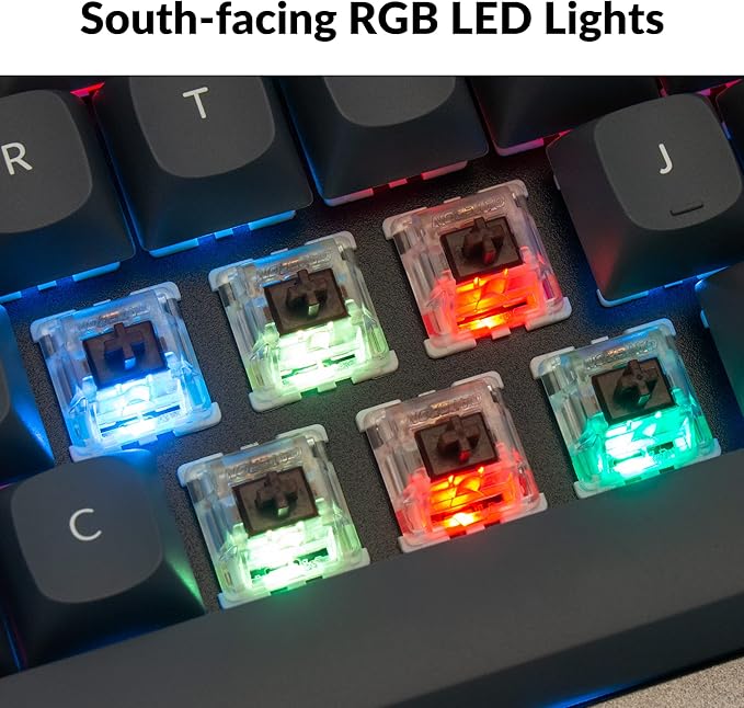 Keychron Q4 Wired Custom Mechanical Keyboard, QMK/VIA Programmable Macro, Full Aluminum, Hot-Swappable Gateron G Pro Brown Switch, 60% Layout Double Gasket Compatible with Mac and Windows - Blue