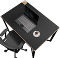 Chihein 35" x 24" Desk Mat with Cork & PU Leather, Dual Sided Desk Pad, Waterproof Computer Desk Mat for Gaming, Office, Home (Black)