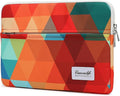 Canvaslife Rainbow Peacock Pattern 13 inch Canvas Laptop Sleeve with Pocket 13 inch 13.3 inch Laptop 13 case13 Sleeve