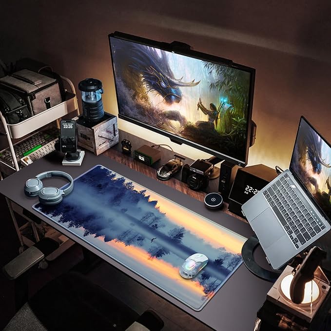 Canjoy Gaming Mouse Pad, Large Extended Mouse Pad Big Computer Mousepad for Home Office Gaming Work 31.5x15.7inch