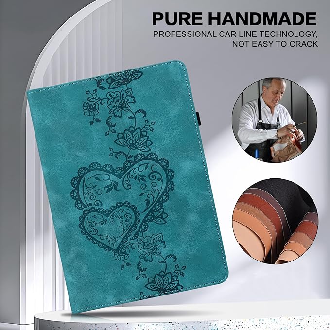 Case for iPad 9th/ 8th/ 7th Generation Case 10.2 Inch (2021/2020/2019 Release), iPad Air 3 2019/ Pro 10.5 2017 with Pencil Holder Flip Wallet Leather Cover - Green
