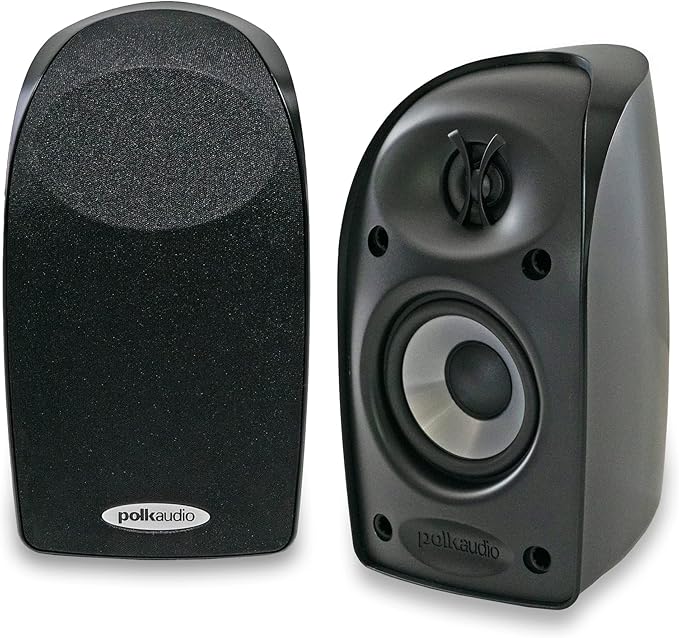 Polk Audio Blackstone TL1 Satellite Speaker (Single, Black) | PowerPort Technology, Hi-Gloss Finish | Compact Sound | Pair with TL Series for Complete Home Entertainment | Surround Sound Speaker