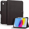 Genuine Leather Case for iPad 11th Gen 11" (2025/A16) & 10th Gen 10.9" (2022) | Slim Protective Cover with Adjustable Stand, Magnetic Closure, Auto Wake/Sleep, Premium Leather | Dark Brown