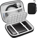 Lacdo Hard Drive Carrying Case for Aiolo Innovation External Hard Drive Ultra Slim Portable HDD 1TB 1.5TB 2TB 4TB 5TB 320GB 500GB 750GB USB 3.0 HDD Hard EVA Protective Storage Travel Bag, Black