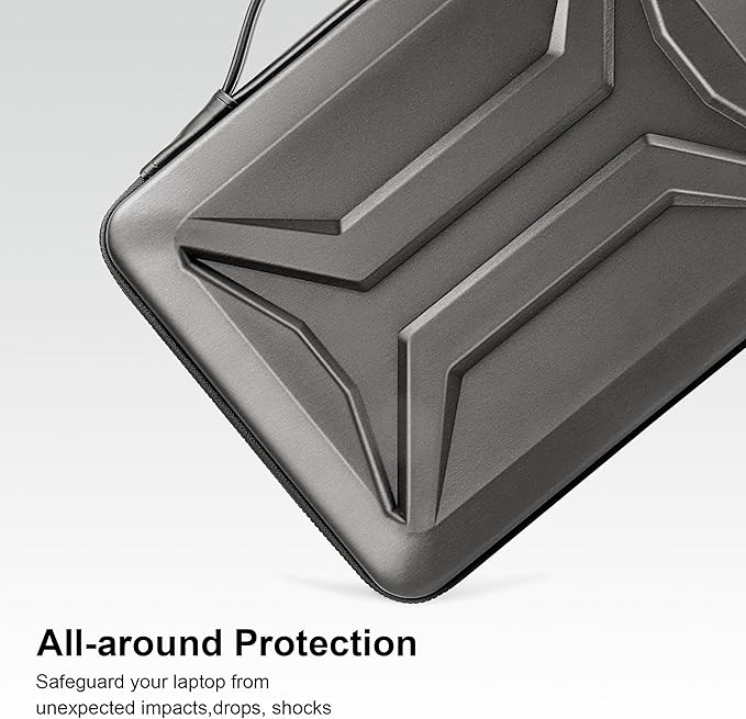 DOMISO 15.6-16 Inch Laptop Hard Case, Waterproof Shockproof Hard Shell Laptop Sleeve Protective Computer Bag for Macbook Pro/Lenovo IdeaPad/HP ENVY/Dell XPS,Dark Grey