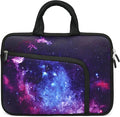 11 11.6 12 12.1 12.5 inches Laptop Sleeve Chromebook Case Ultrabook Case Notebook Sleeve PC Messenger Bag Tablet Case Neoprene Handle Sleeve for Men Women, Two Pockets(Purple Galaxy 1)