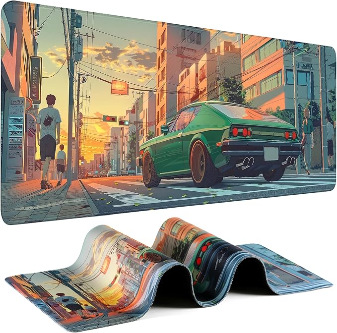 Gaming Mouse Pad - (31.5"×11.8") Sports Car Large Mouse Pads for Desk - Desk Mat for Keyboard and Mouse with Non-Slip Base, Desks Pad Matfor Game/Office & Home
