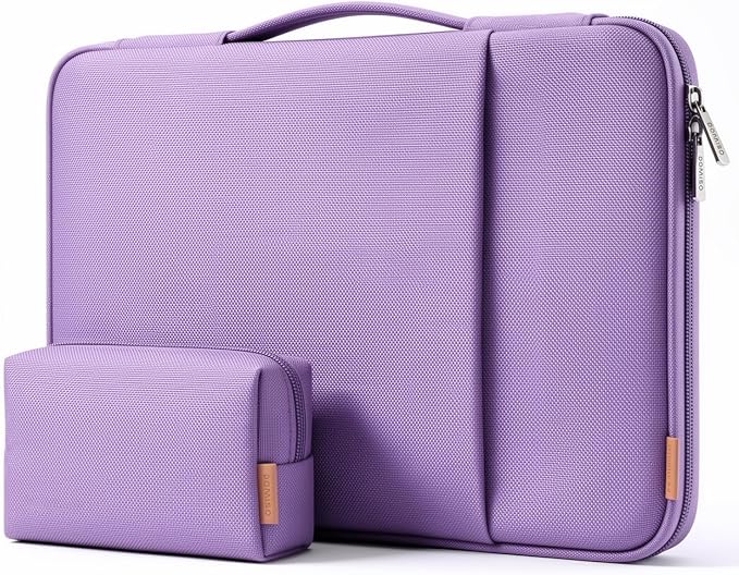 DOMISO 17.3 inch Laptop Sleeve Case Water Resistant Shockproof Protective Computer Bag for 17.3" Notebook/HP Pavilion Envy 17/IdeaPadm/MSI/LG Gra with Accesory Bag,Purple