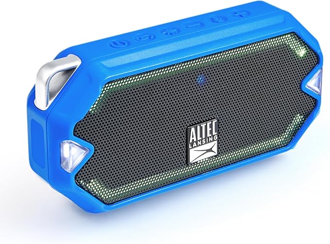 Altec Lansing - HydraMini Wireless Bluetooth Speaker, IP67 Waterproof USB C Rechargeable Battery with 6 Hours Playtime, Compact, Shockproof, Snowproof, Everything Proof (Royal Blue)