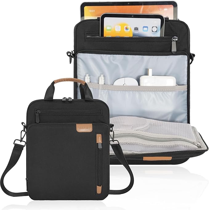 12.9 Inch Tablet Sleeve Bag, Padded Carrying Case for 13" iPad Air M4 M3 M2 2026-2024, iPad Pro M5 M4 M2 M1, Samsung Galaxy Tab S9 FE+/S9+/S8+/S7 FE/S7+ 12.4" 2022/2023, Surface Laptop Go 12.4"