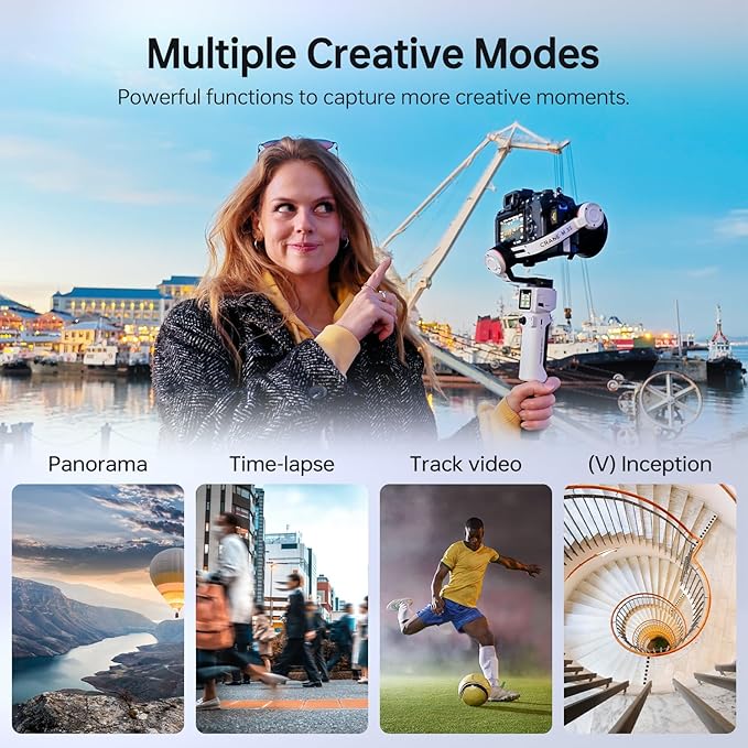 ZHIYUN Crane M3S [Office], 3-axis Lightweight Camera Gimbal Stabilizer for Mirrorless, Smartphone, GoPro Action Camera, 1.22" Color Screen, Bluetooth Control, Fill Light, Vertical Shooting