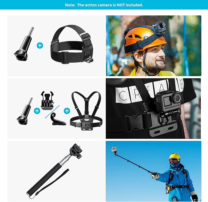 AKASO 60 in 1 Action Camera Accessories Kit Compatible with EK7000/EK7000 Pro/Brave 4/Brave 4 pro/Brave 7 LE/Brave 7/Brave 8/V50X/V50 Pro/V50 Elite/GoPro Hero 11 10 9 8 7/ DJI/Apexcam Action Cameras