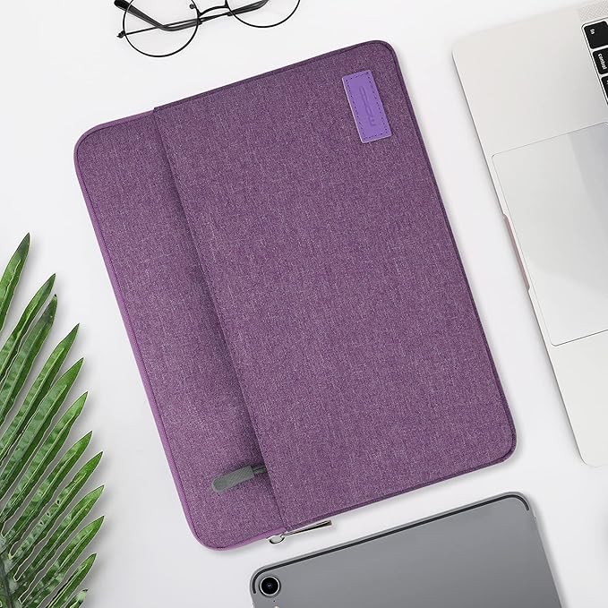 MoKo 9-11 Inch Tablet Sleeve Bag Carrying Case Fits New 11 inch iPad Air M3, iPad A16 2025, iPad Pro 11 M4/Air M2, iPad Air 5/4/3th, iPad 10/9/8/7th, Purple