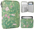 TiMOVO 8-9 Inch Tablet Sleeve Case for All-New iPad mini 7 (A17 Pro, 2024), iPad mini 6 (8.3-Inch, 2021), iPad mini 5/4/3/2/1, Portable Protective Pouch Bag for iPad mini, Green Flower