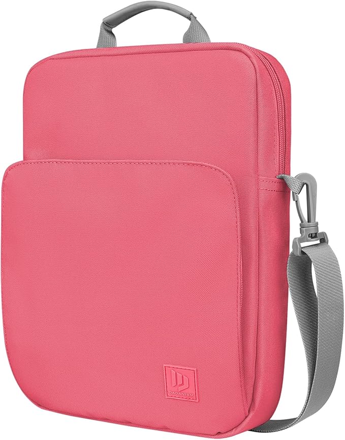 Dadanism 9-11 Inch Tablet Sleeve Bag Carrying Case with Shoulder Strap for iPad (A16) 11", iPad 10th Gen 10.9", iPad Air M4/Pro M5 11", iPad 9/8/7th 10.2", Galaxy Tab A11+ Plus 11", Watermelon Pink